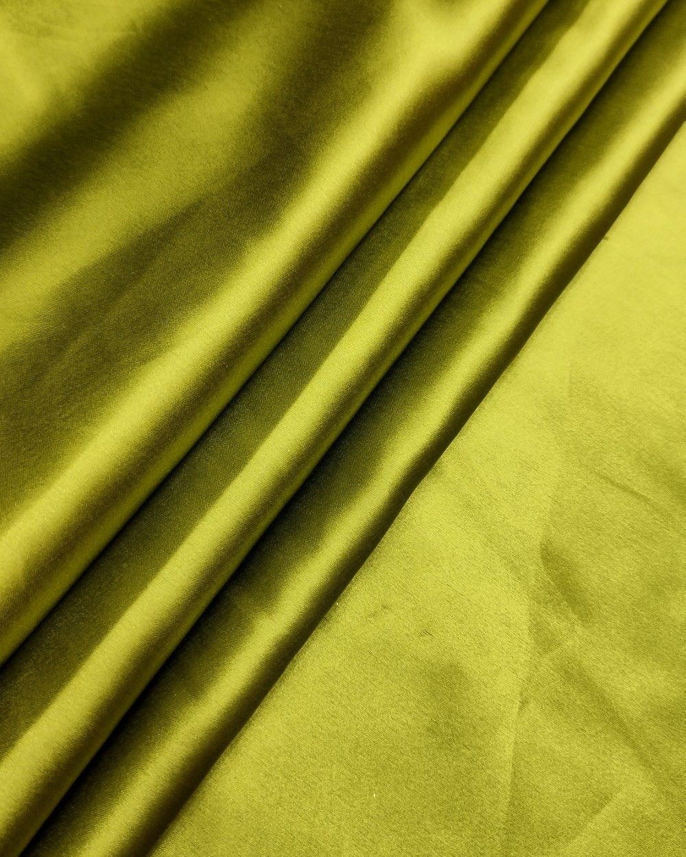 Plain Japan Satin Dark Olive Green Colour 42 Inches Width