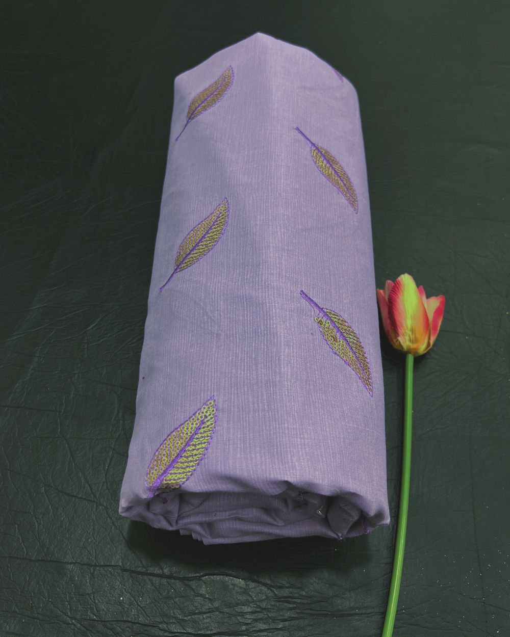 Cotton Work Lavender Colour 44 Inches Width