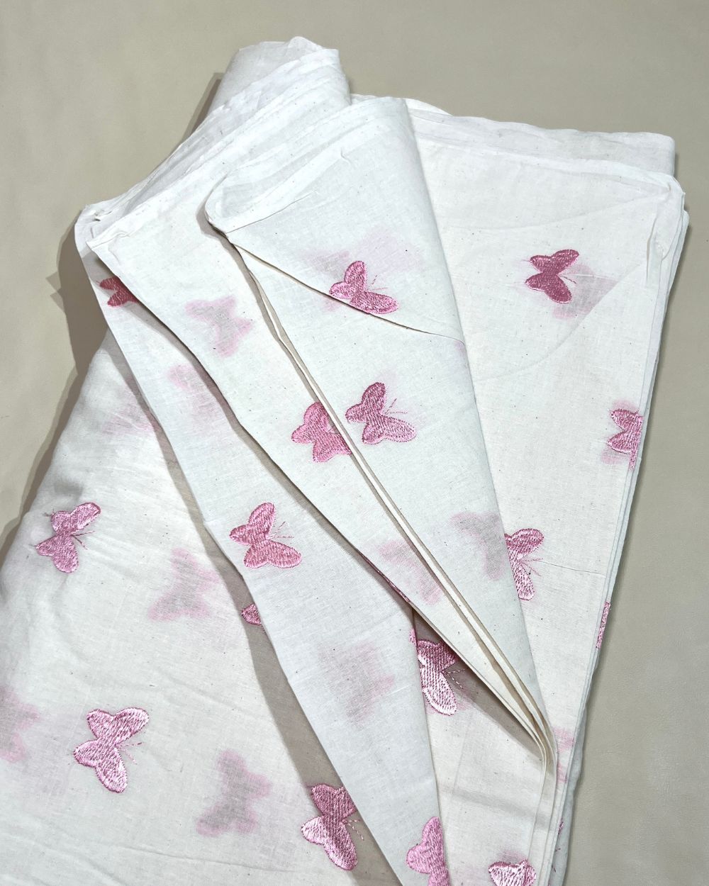 Kora Cotton Work Baby Pink 44 Inches Width