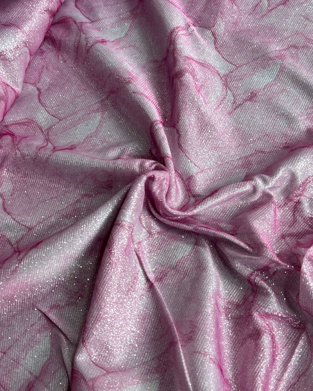 Imported Digital Printed Sparkle Hot Pink Colour 55 Inches Width