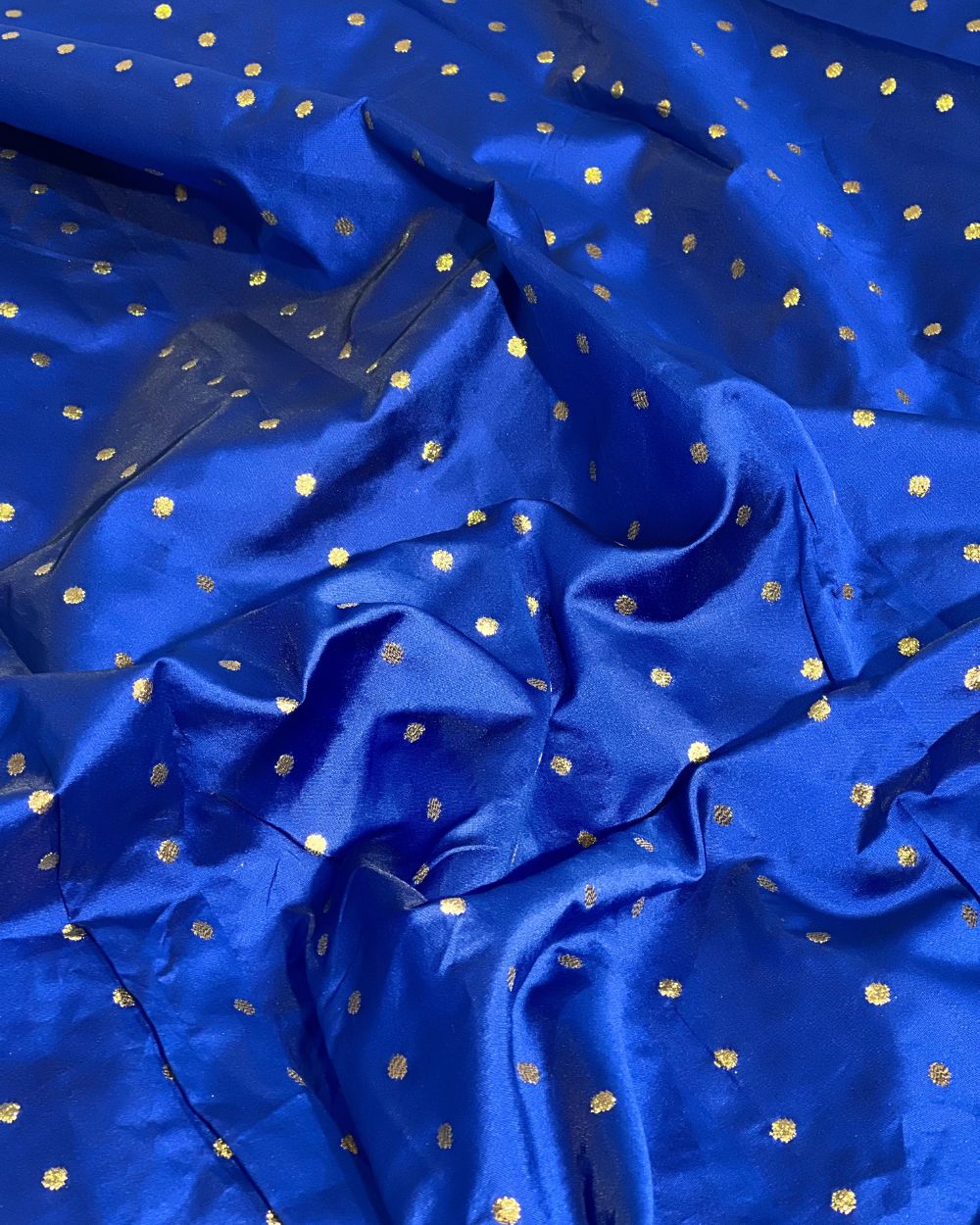 Taffeta Work Royal Blue Colour 54 Inches Width