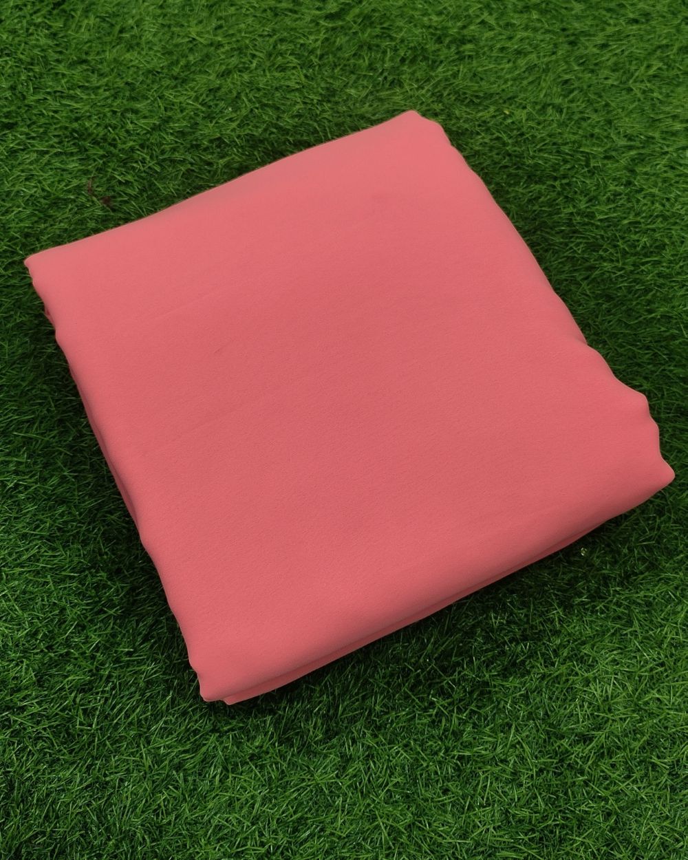 Plain Georgette Salmon Colour 44 Inches Width