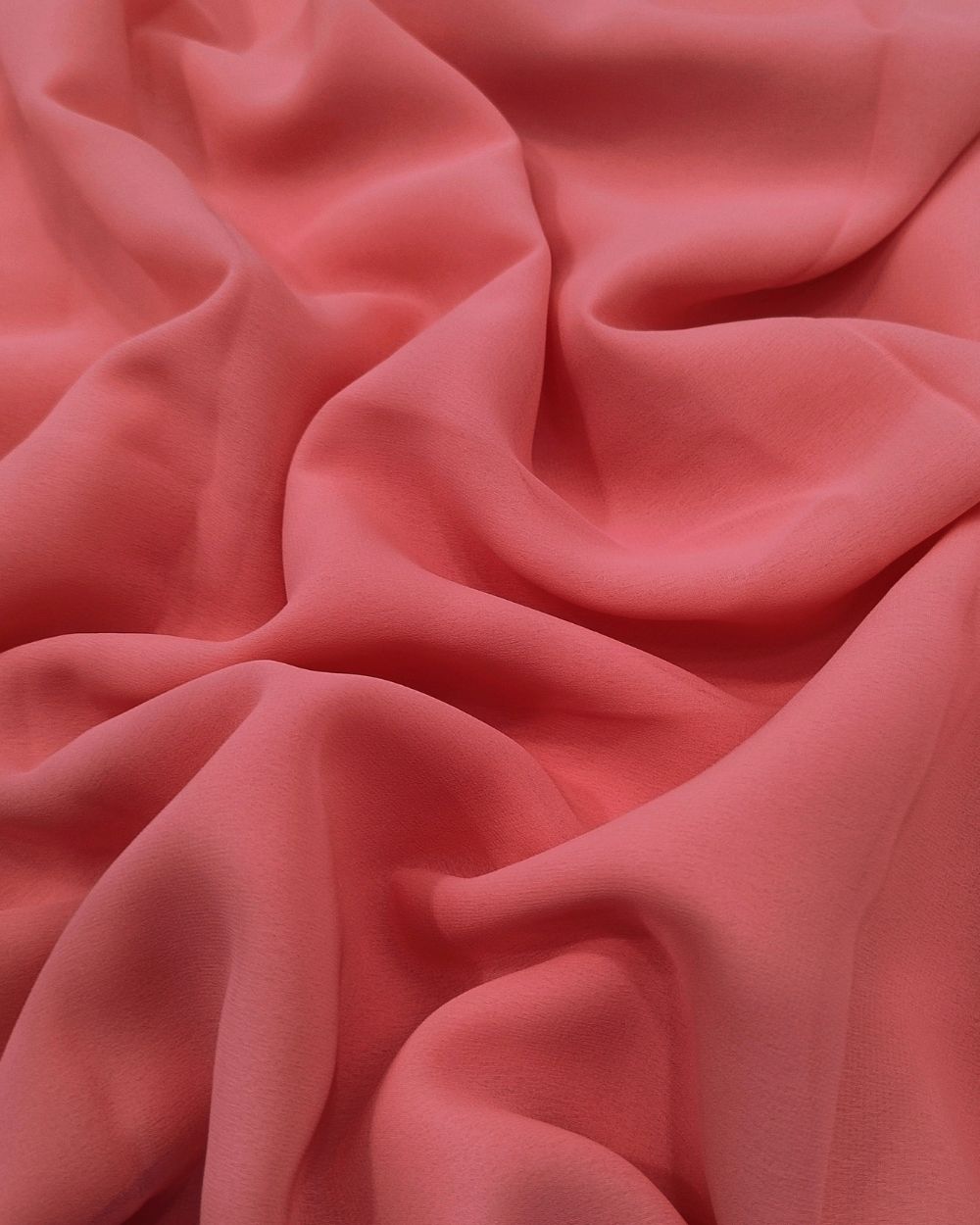 Plain Georgette Salmon Colour 44 Inches Width