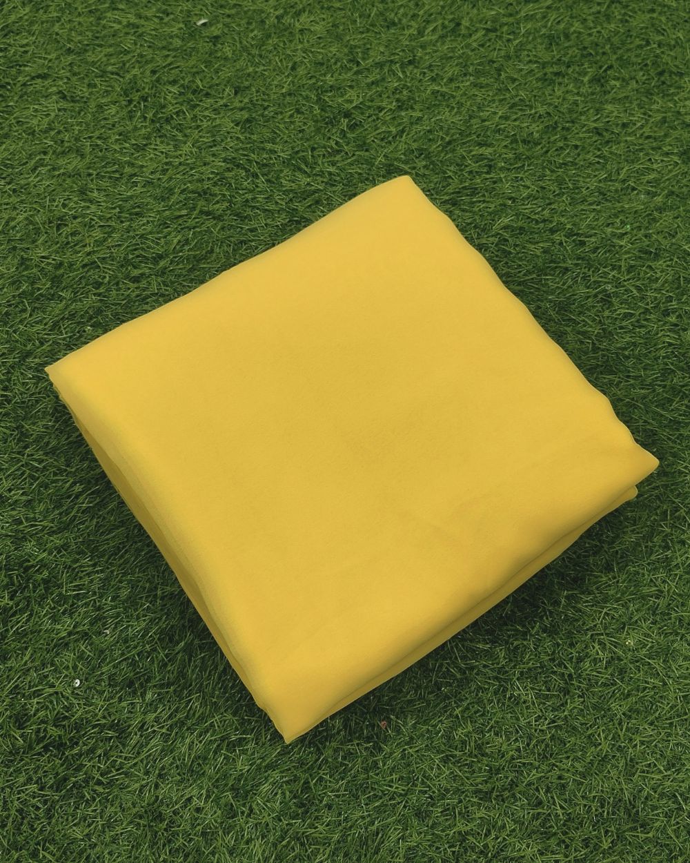 Plain Georgette Lemon Yellow Colour 44 Inches Width