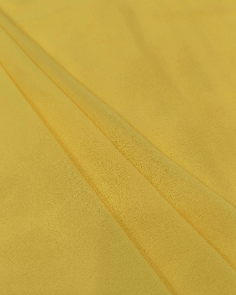 Plain Georgette Lemon Yellow Colour 44 Inches Width