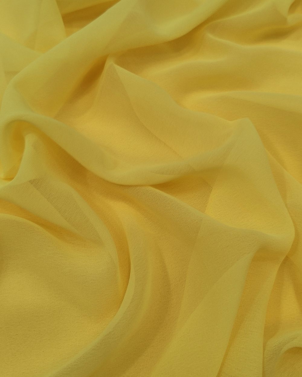 Plain Georgette Lemon Yellow Colour 44 Inches Width