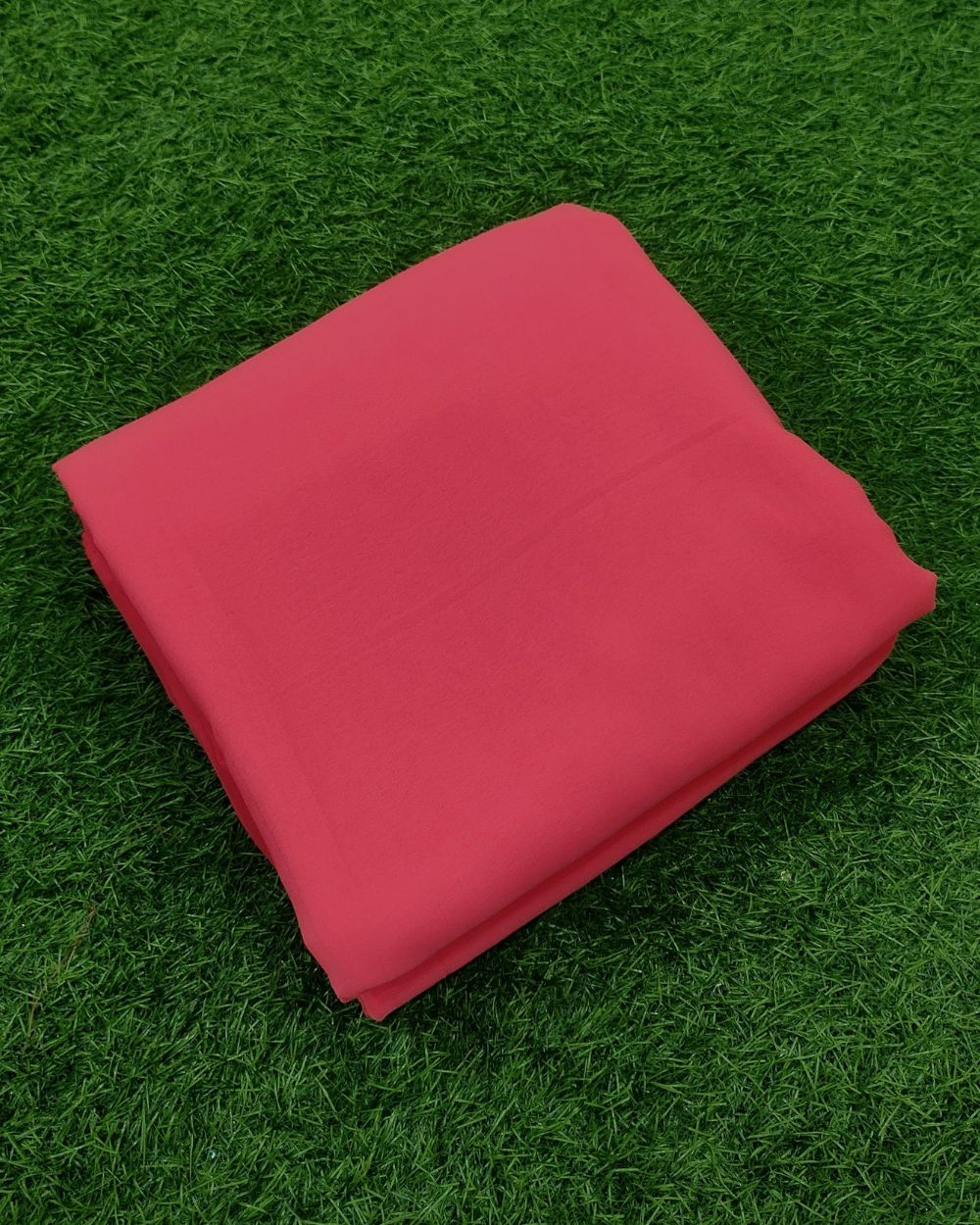 Plain Georgette Coral Pink Colour 44 Inches Width