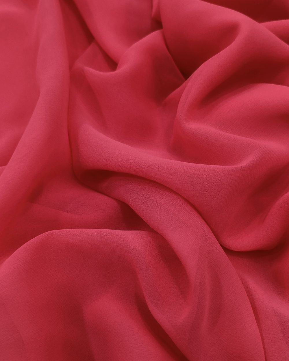 Plain Georgette Coral Pink Colour 44 Inches Width