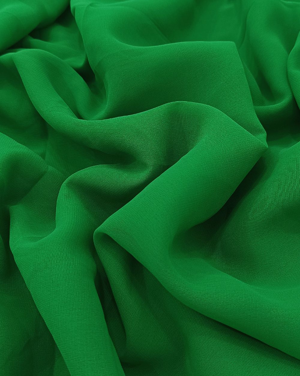 Plain Georgette Parrot Green Colour 44 Inches Width