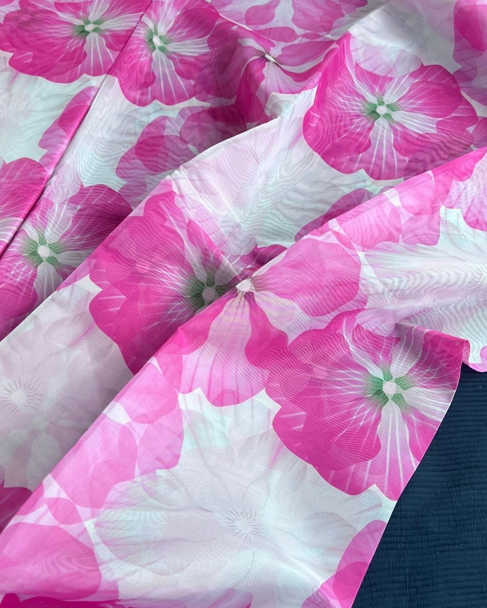 Premium Printed Organza Pink Colour 42 Inches Width