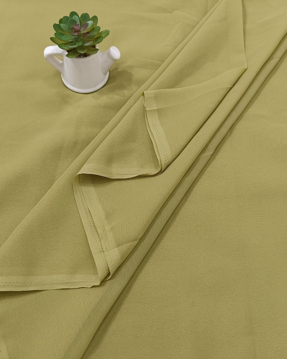 Plain Georgette Greenery Colour 44 Inches Width