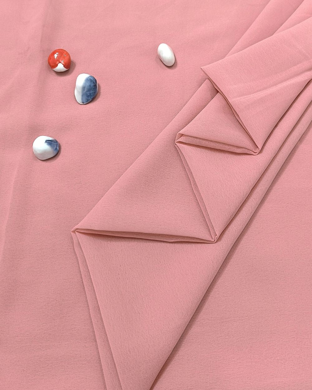 Plain Georgette Peach Pink Colour 44 Inches Width