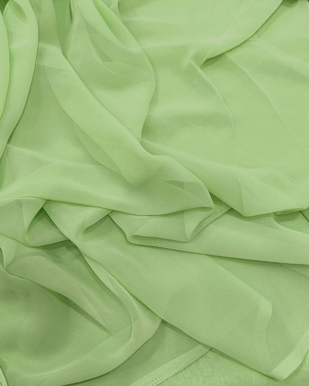 Plain Georgette Pista Colour 44 Inches Width