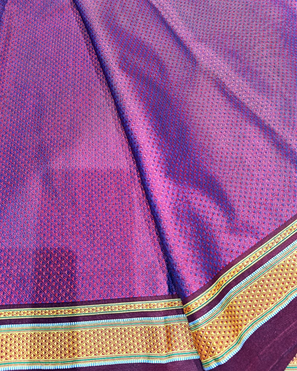 Cotton Khun Wine Colour 36 Inches Width