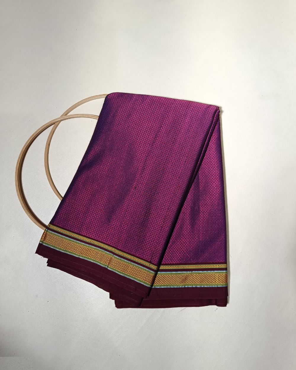 Cotton Khun Wine Colour 36 Inches Width