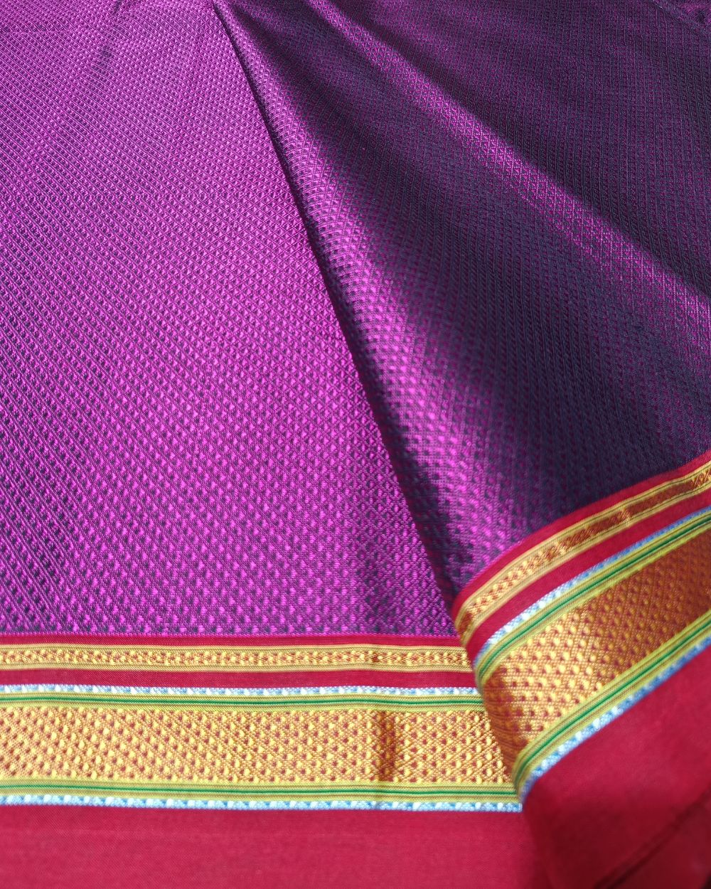 Cotton Khun Purple Pink Colour 36 Inches Width
