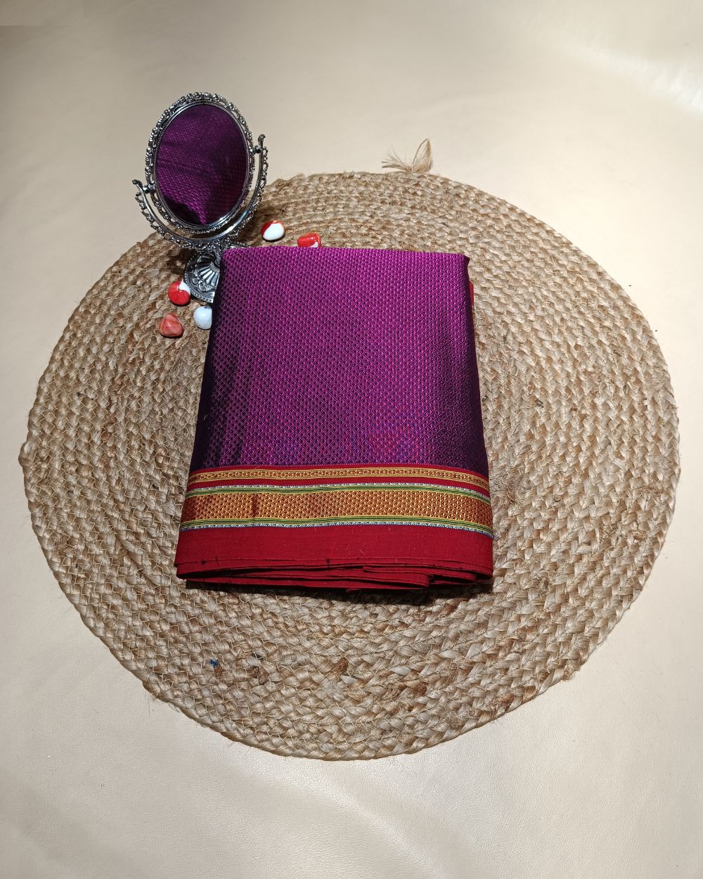 Cotton Khun Purple Pink Colour 36 Inches Width