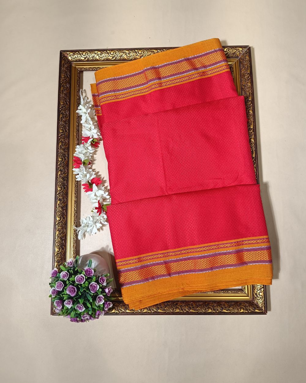 Cotton Khun Red Colour 36 Inches Width