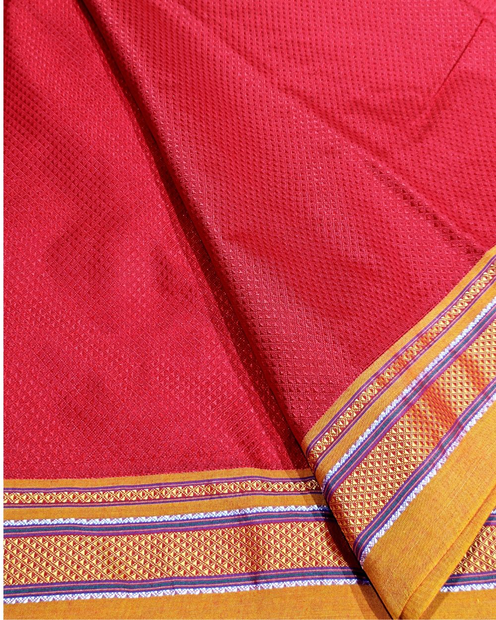 Cotton Khun Red Colour 36 Inches Width
