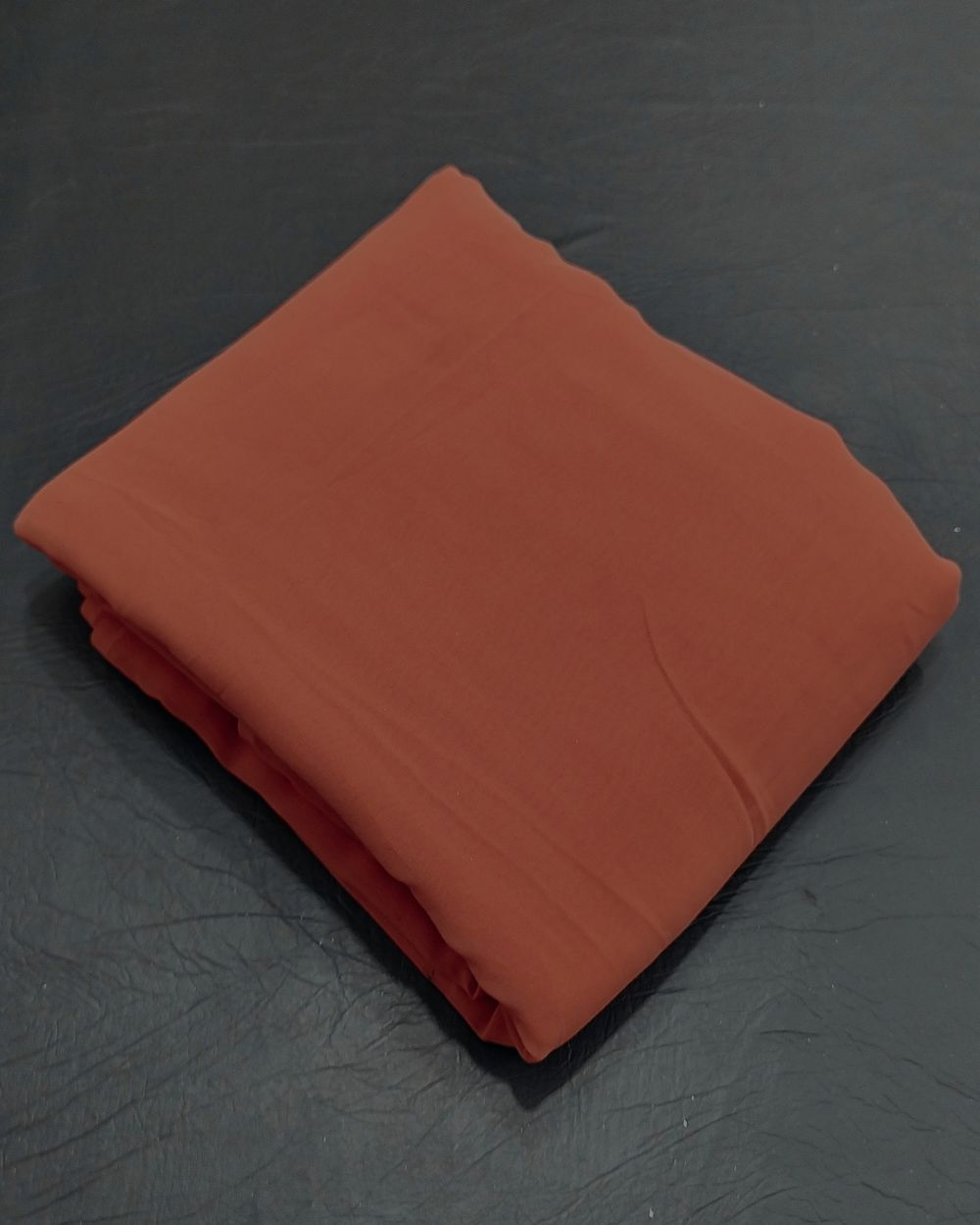 Plain Georgette Caramel Peach Colour 44 Inches Width