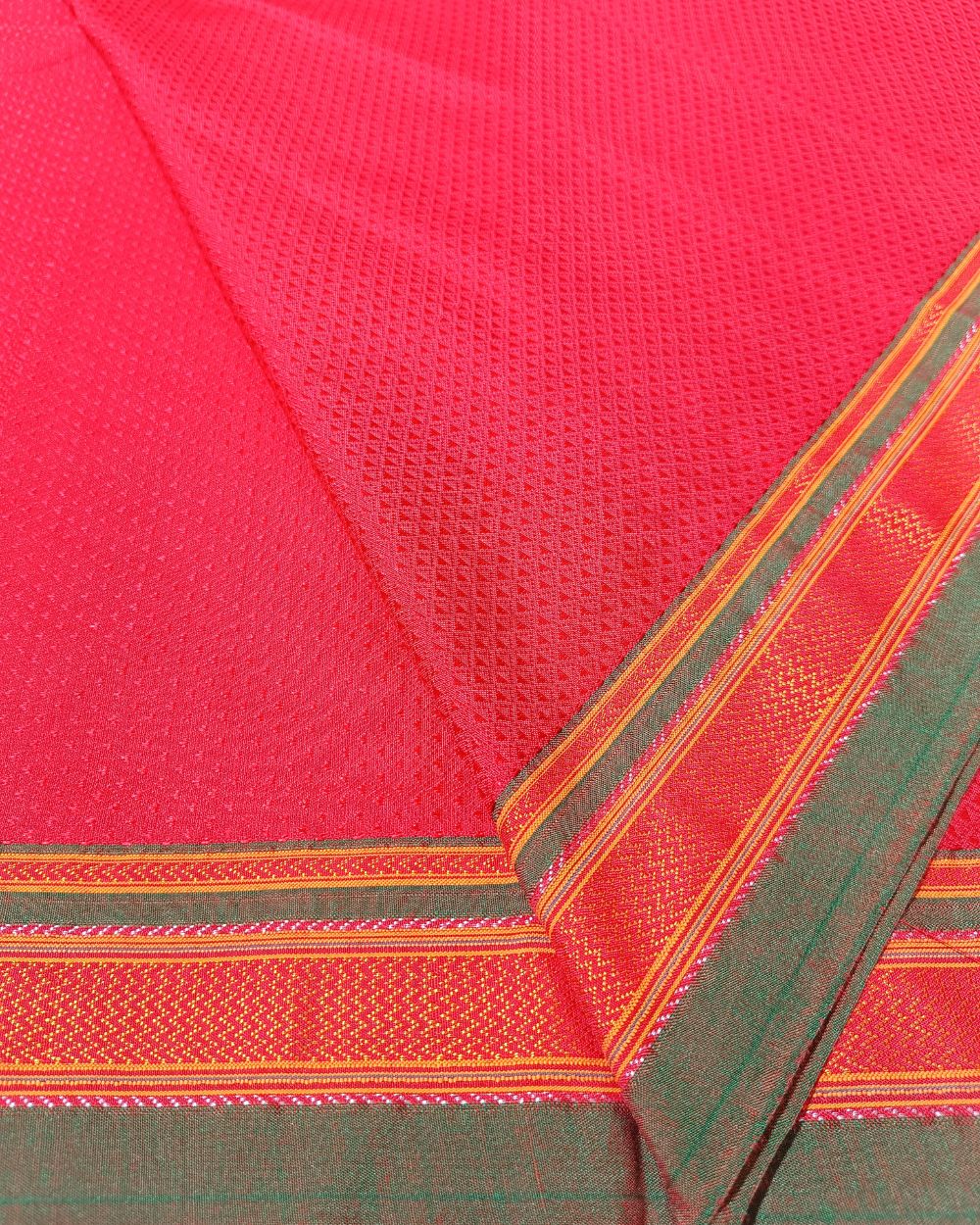 Cotton Khun Red Colour 36 Inches Width