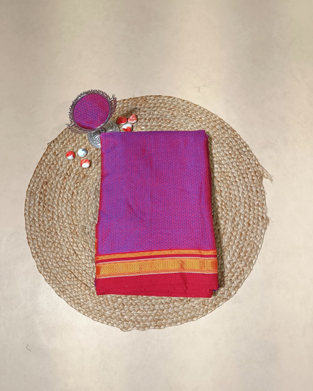 Cotton Khun Purple Pink Colour 36 Inches Width