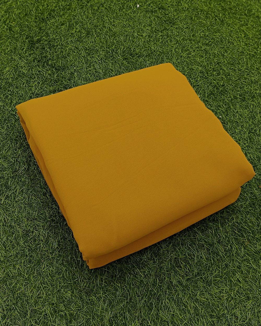 Plain Georgette Mustard Yellow Colour 44 Inches Width