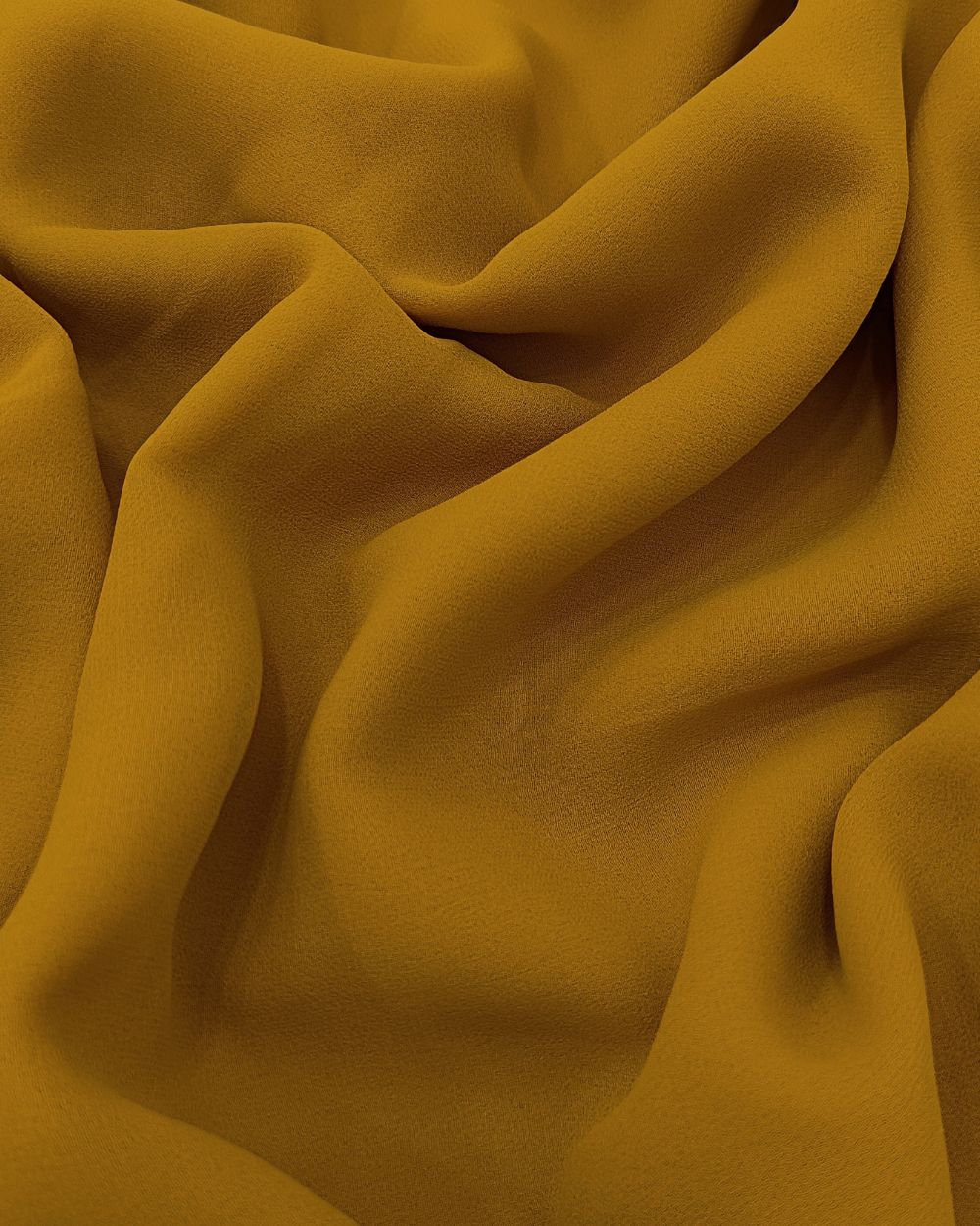 Plain Georgette Mustard Yellow Colour 44 Inches Width