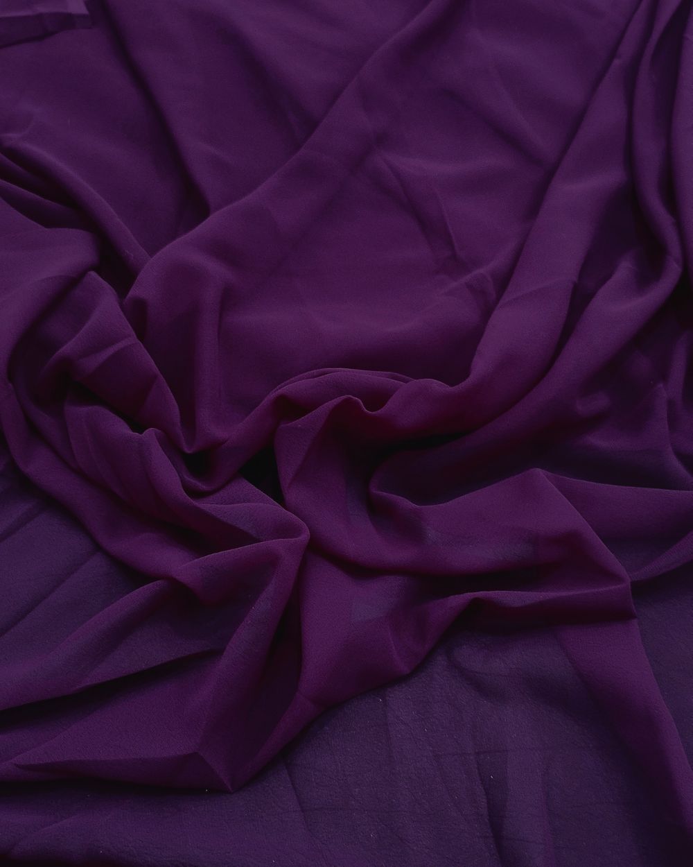 Plain Georgette Magenta Purple Colour 44 Inches Width