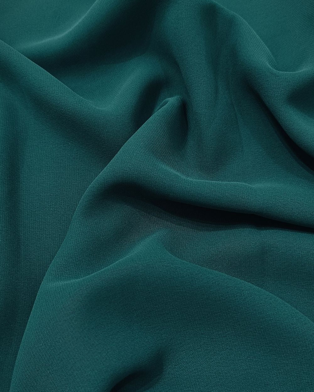 Plain Georgette Peacock Green Colour 44 Inches Width
