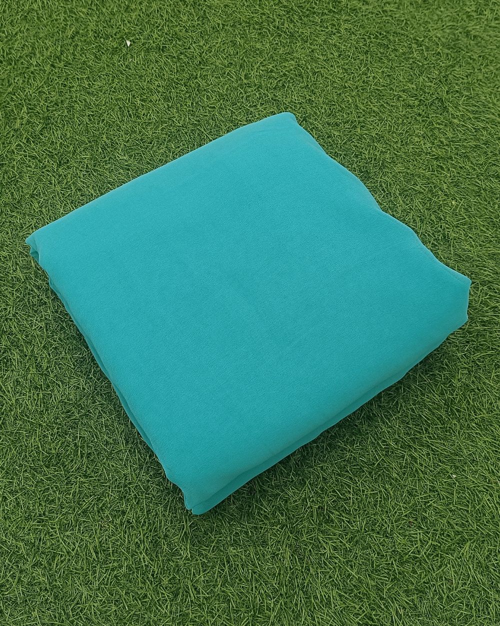 Plain Georgette Aqua Blue Colour 44 Inches Width