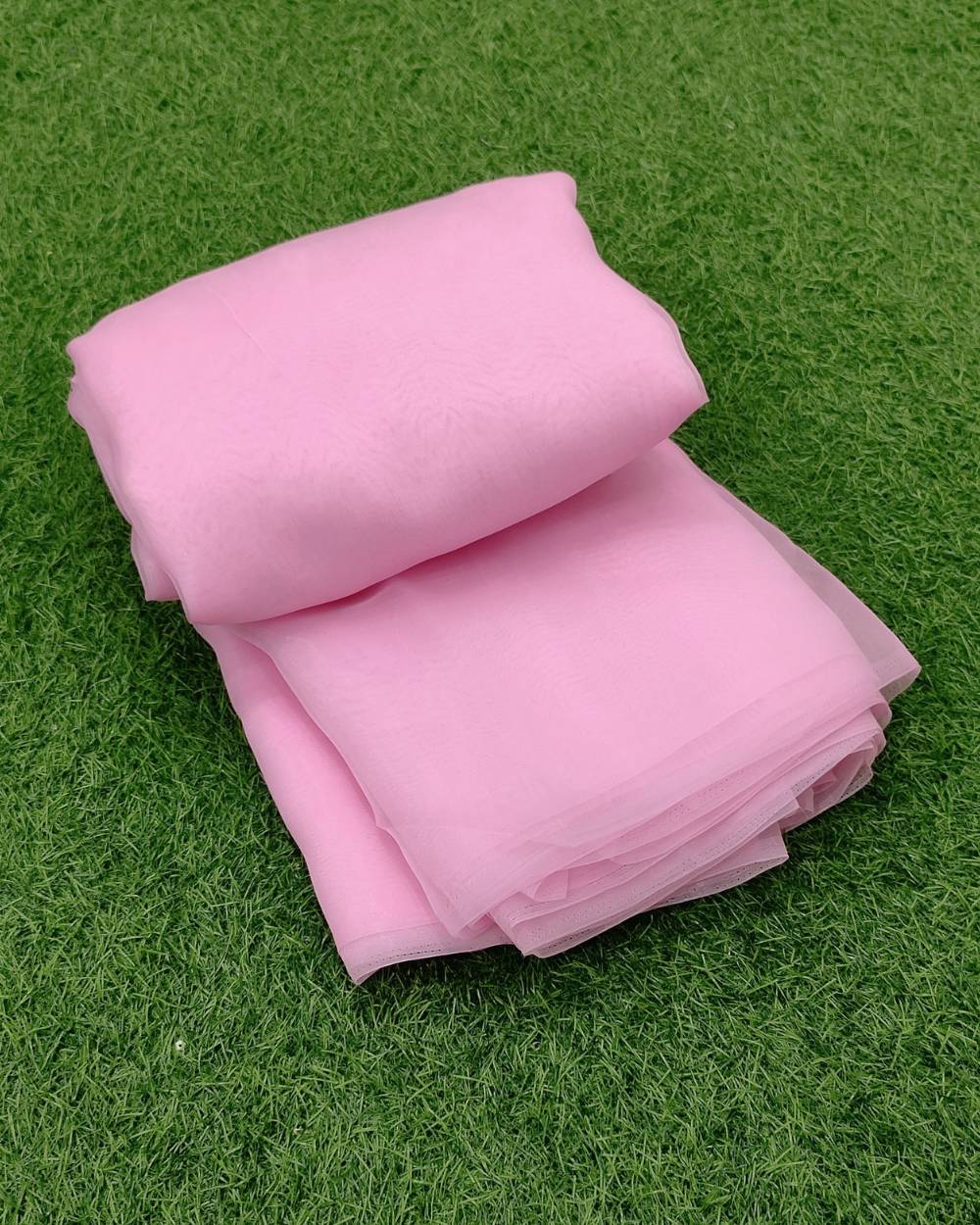 Plain Organza Dark Baby Pink Colour 45 Inches Width