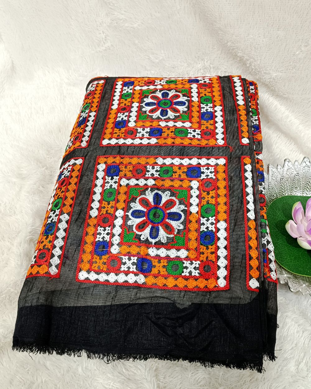 Mulberry Work Black Colour 44 Inches Width