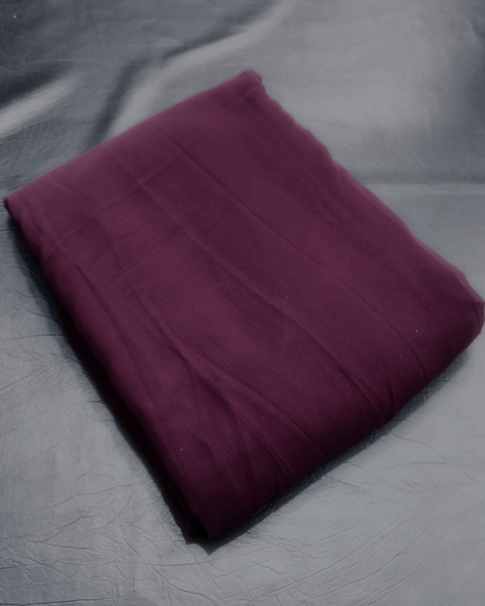 Plain Georgette Dark Burgundy Colour 44 Inches Width