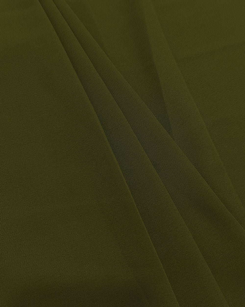 Plain Georgette Crocodile Green Colour 44 Inches Width