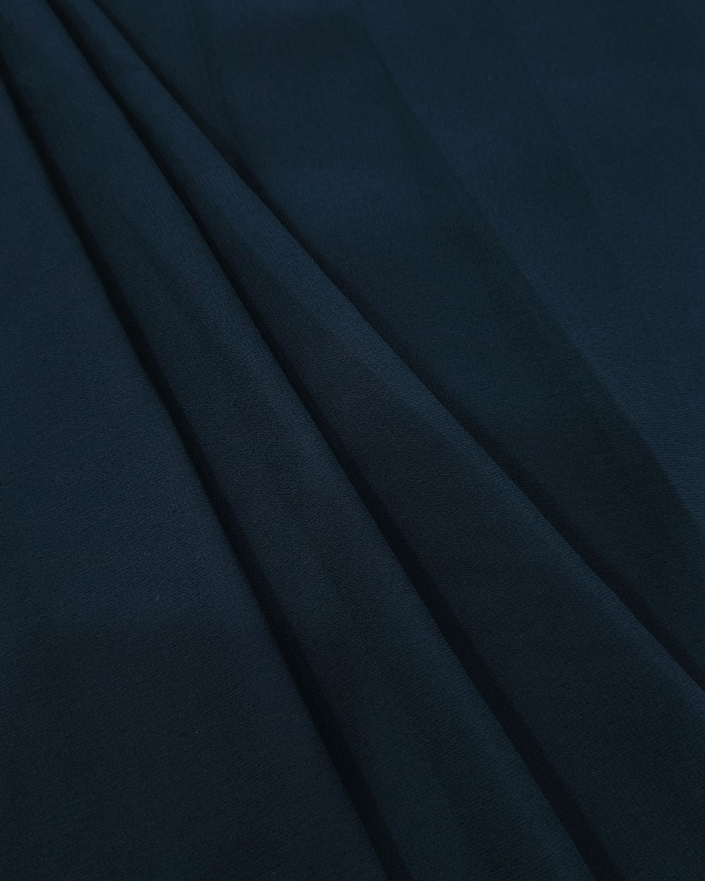 Plain Georgette Prussian Dark Blue Colour 44 Inches Width