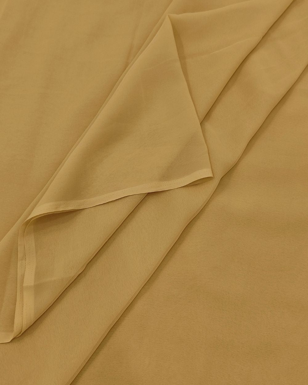 Plain Georgette Light Gold Colour 44 Inches Width