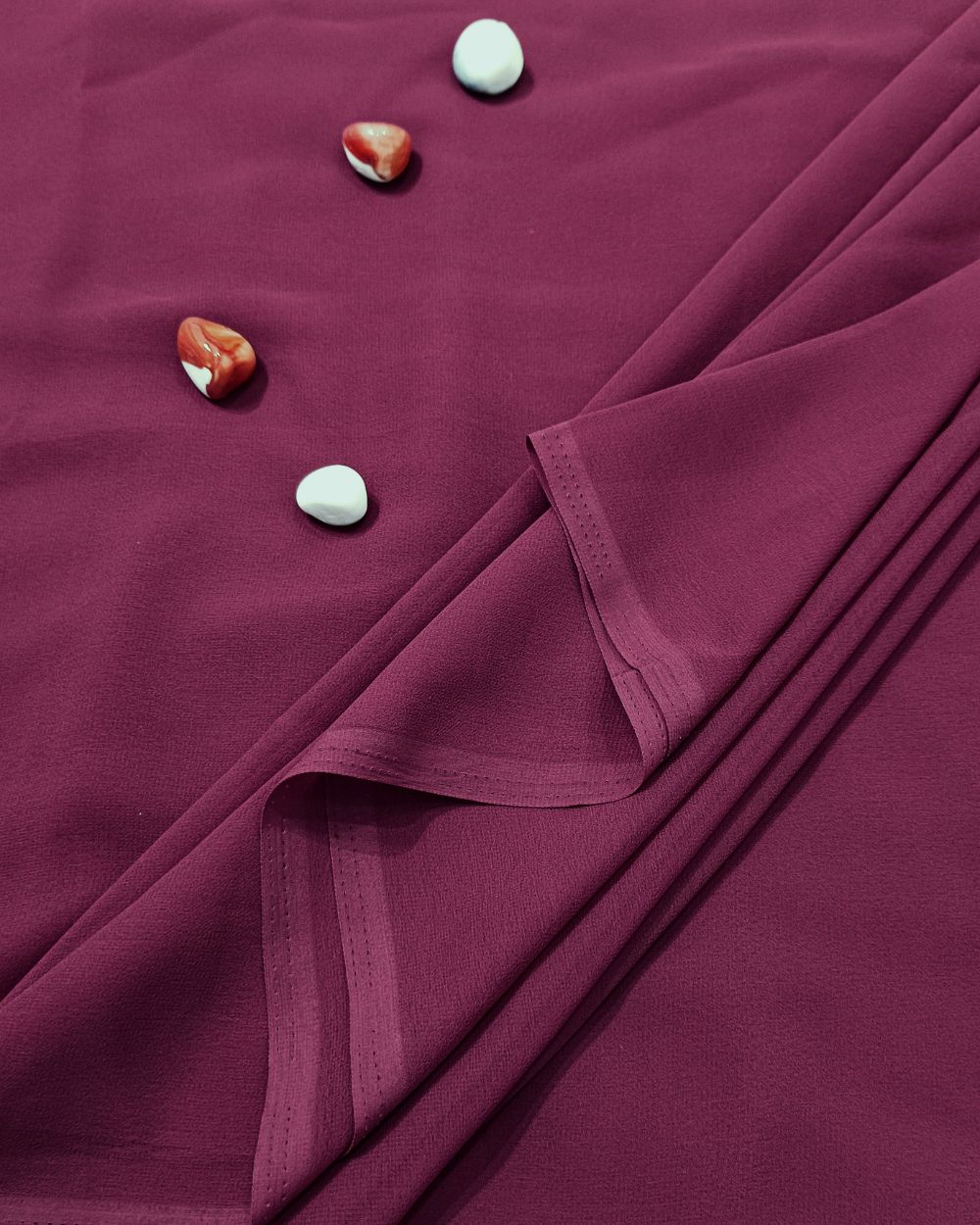 Plain Georgette Magenta Colour 44 Inches Width