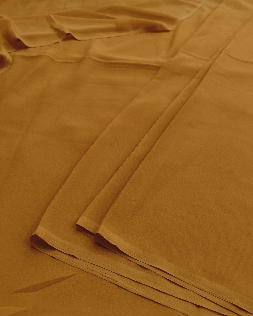 Plain Georgette Rusty Orange Colour 44 Inches Width