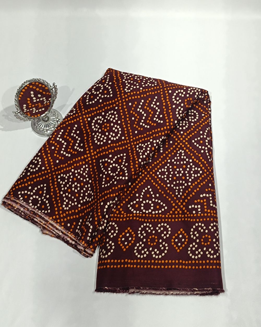 Printed Rayon Dark Maroon Colour 42 Inches Width
