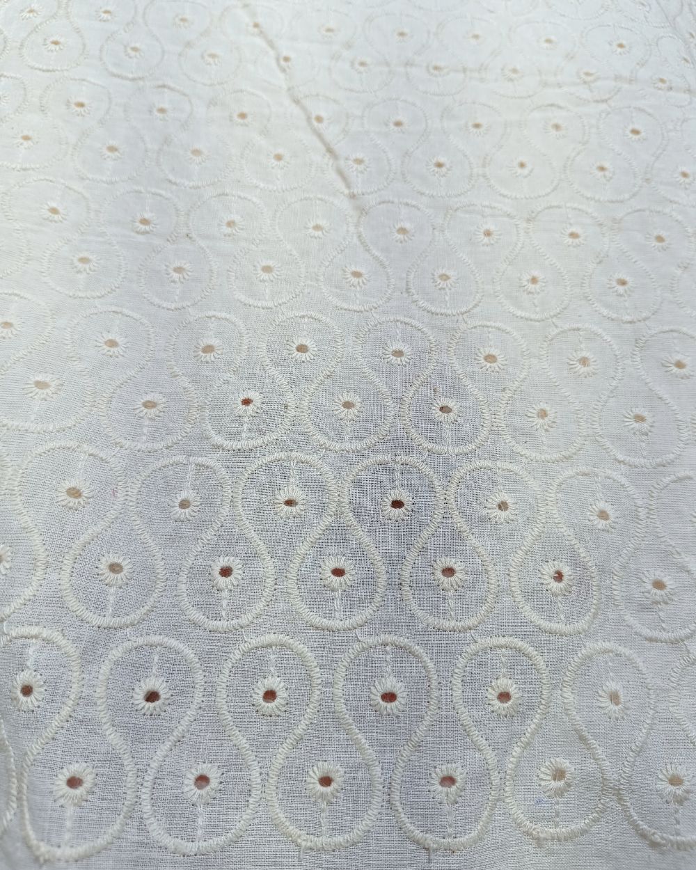 Dyeable Pure Cotton Hakoba Fabric Off White Colour 45 Inches Width