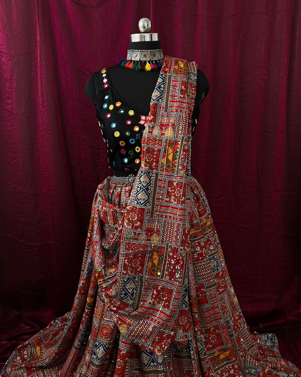 Rayon Sequin Work Multicolor 44 Inches Width