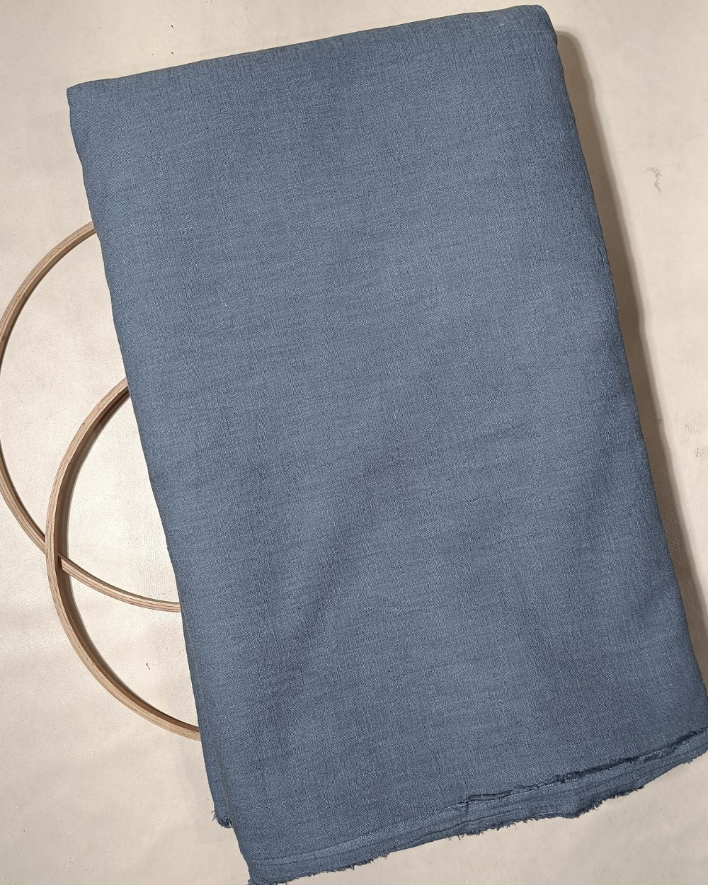 Plain Cotton Linen Bluish Grey Colour 44 Inches Width