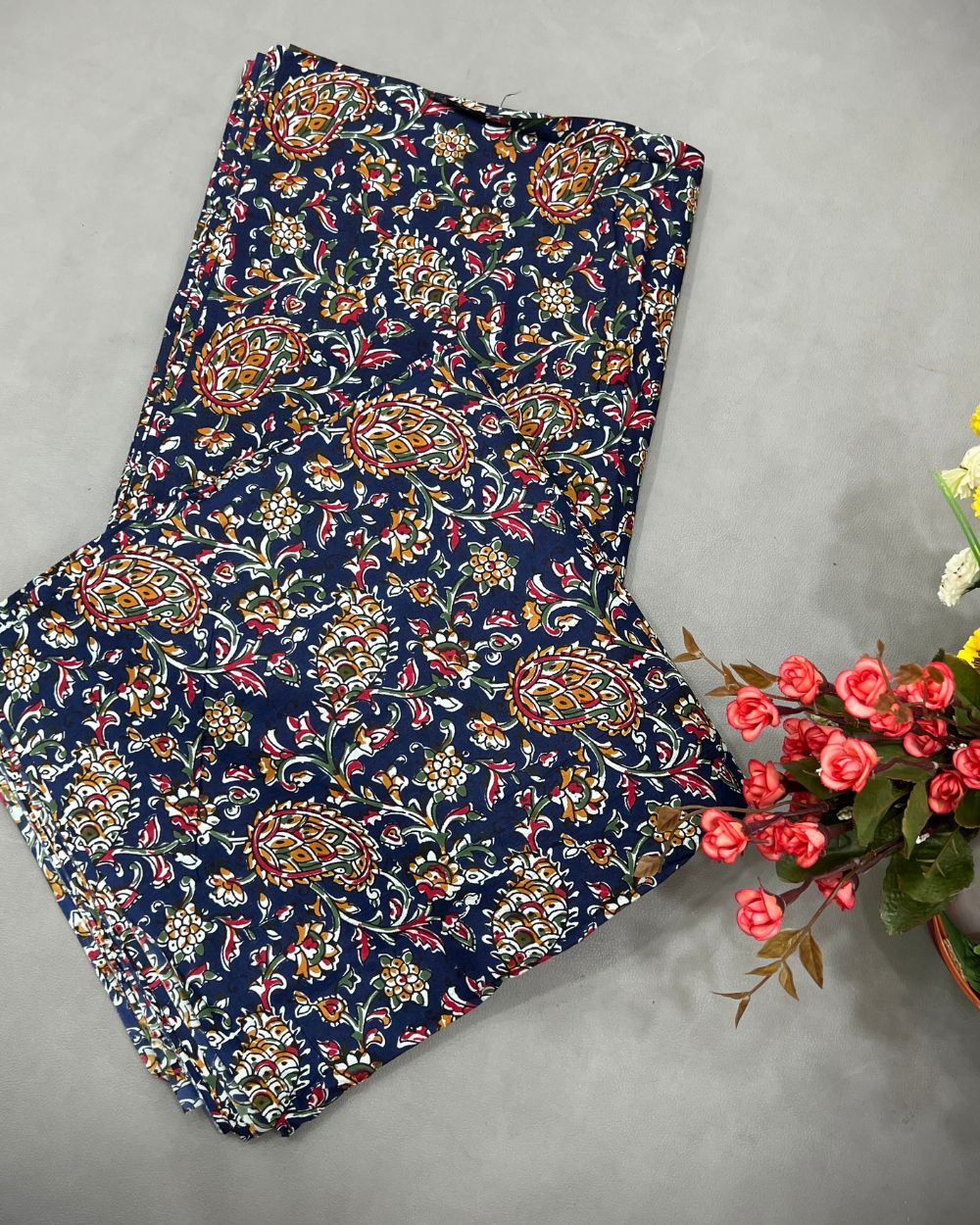 Printed Cotton Navy Blue Colour 42 Inches Width