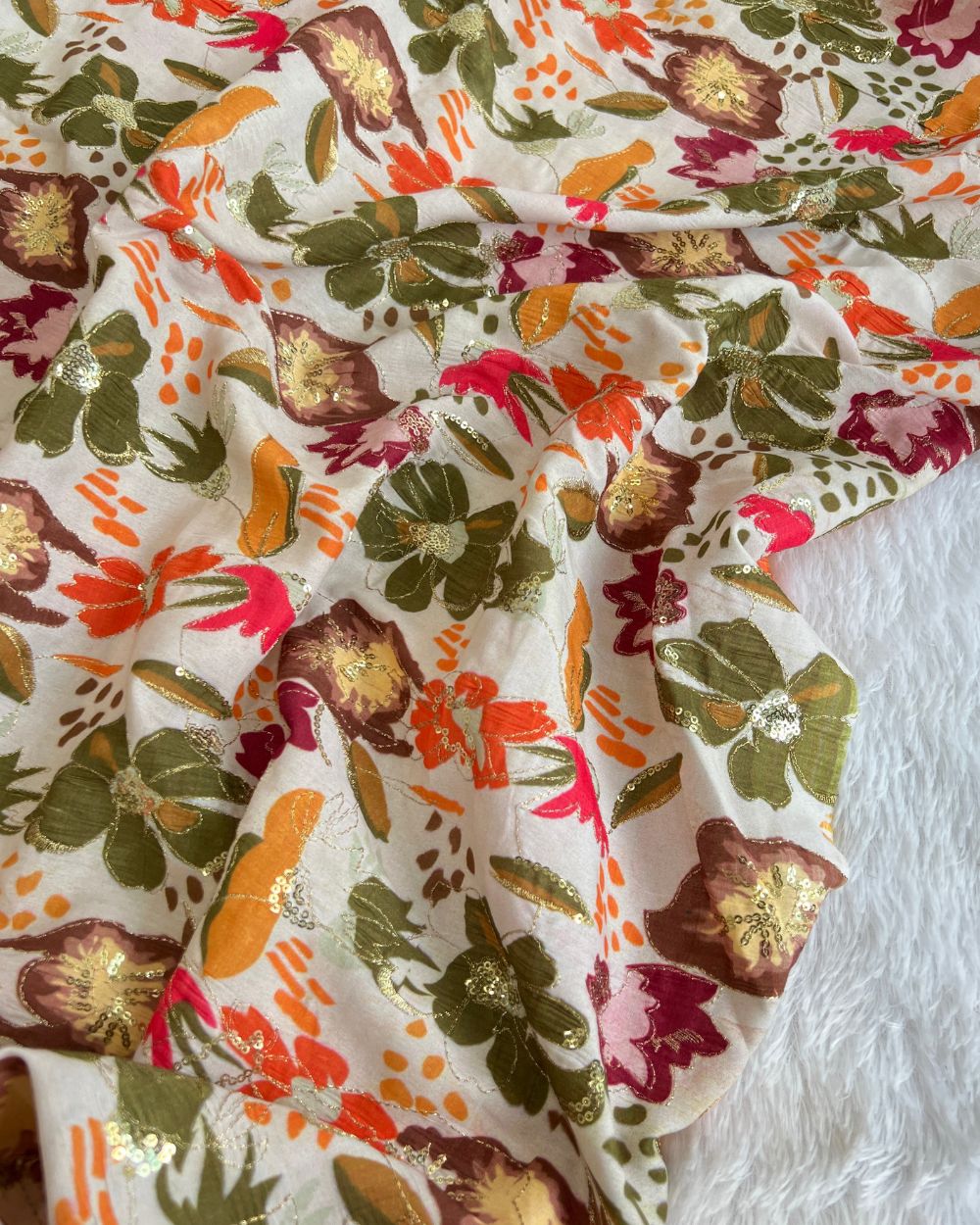 Mix Cotton Work Light Pista Colour 40 Inches Width