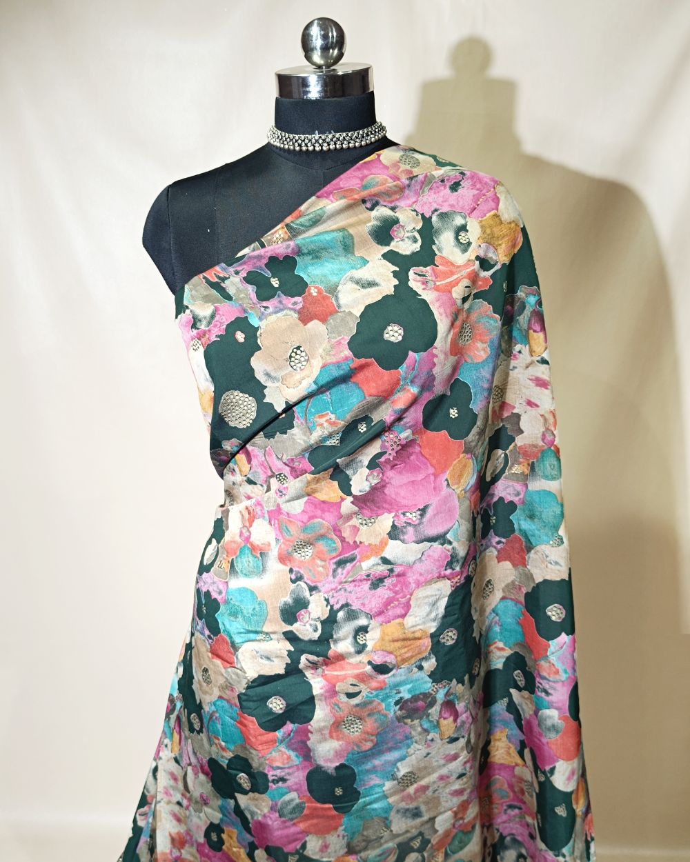 Printed Muslin (Foil) Multicolor Colour 42 Inches Width