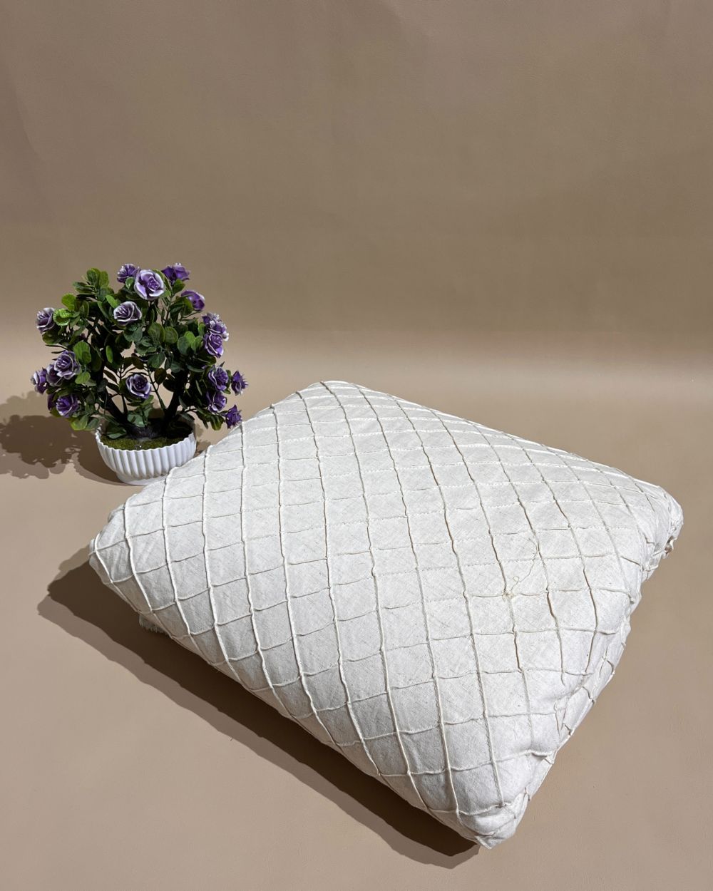 Khadi Pintex Work Off White Colour 42 Inches Width