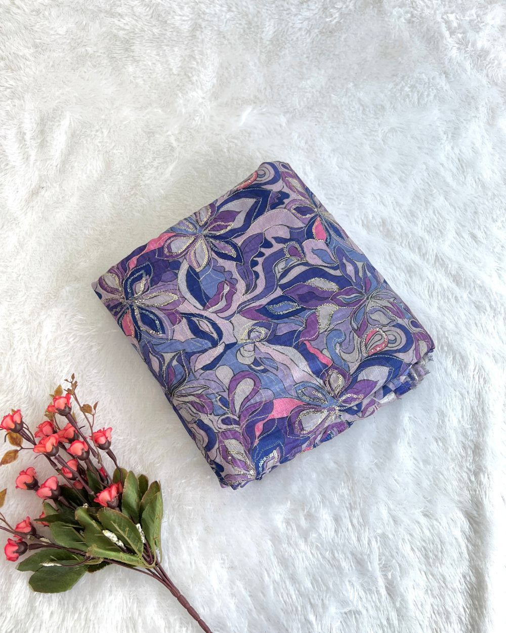 Chinnon Work Blue Colour 46 Inches Width