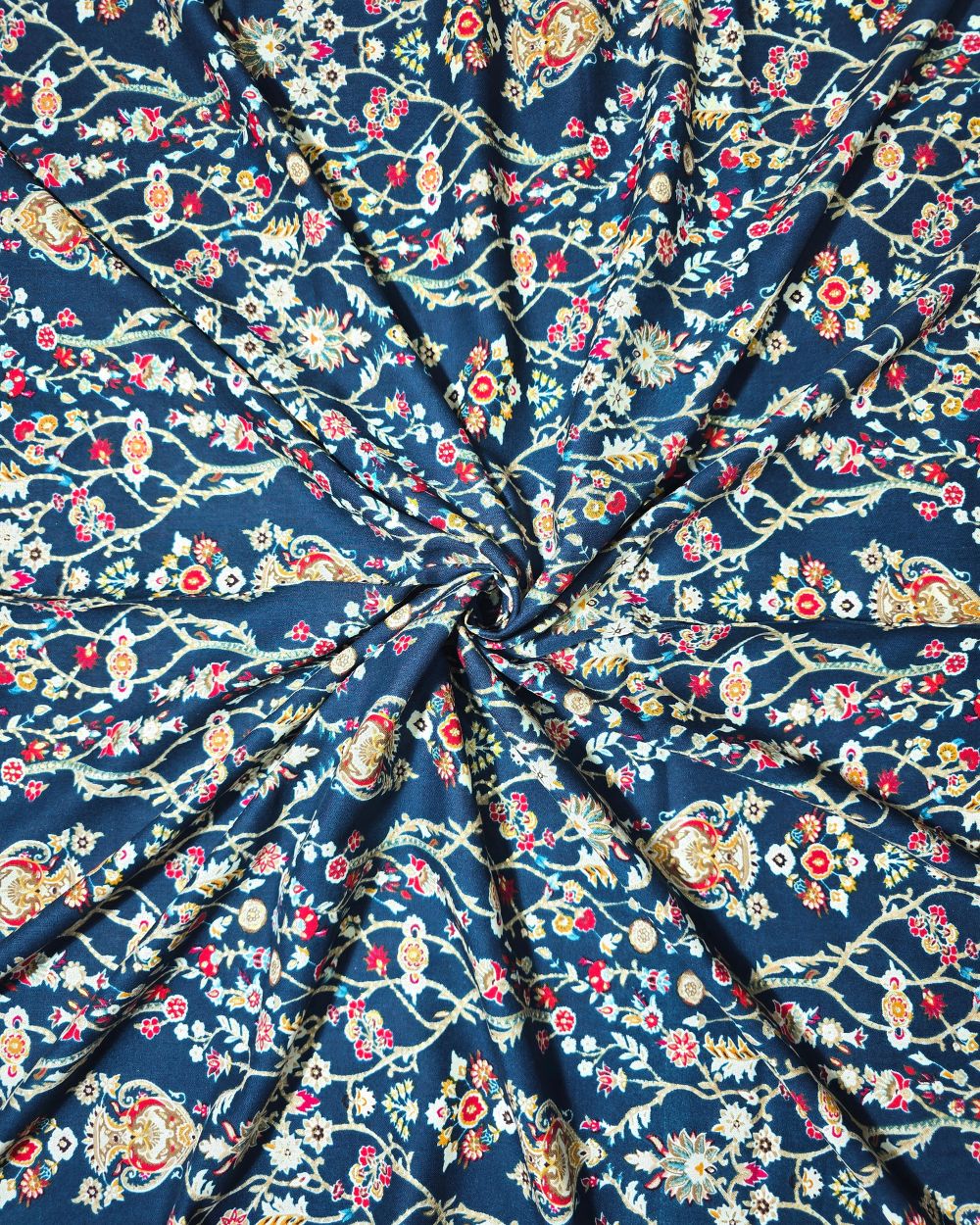 Rayon Foil Print Kerosene Colour 45 Inches Width