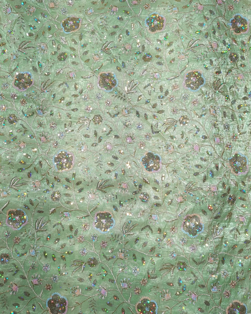 Gold Crush Work Pista Colour 44 Inches Width